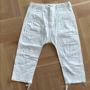 R13 cropped ripped utility pant size 27 NWT